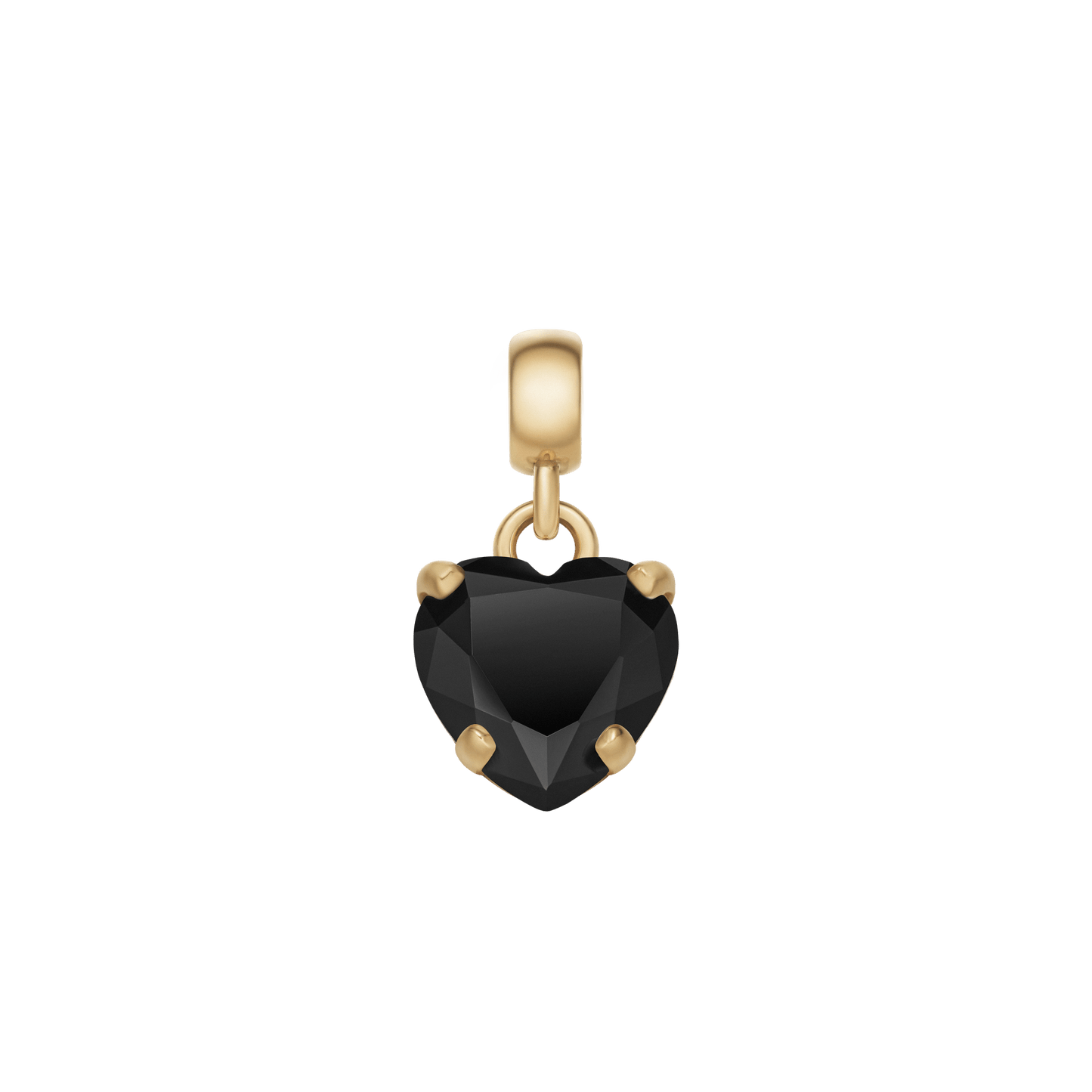 Heart Black Crystal Charm G