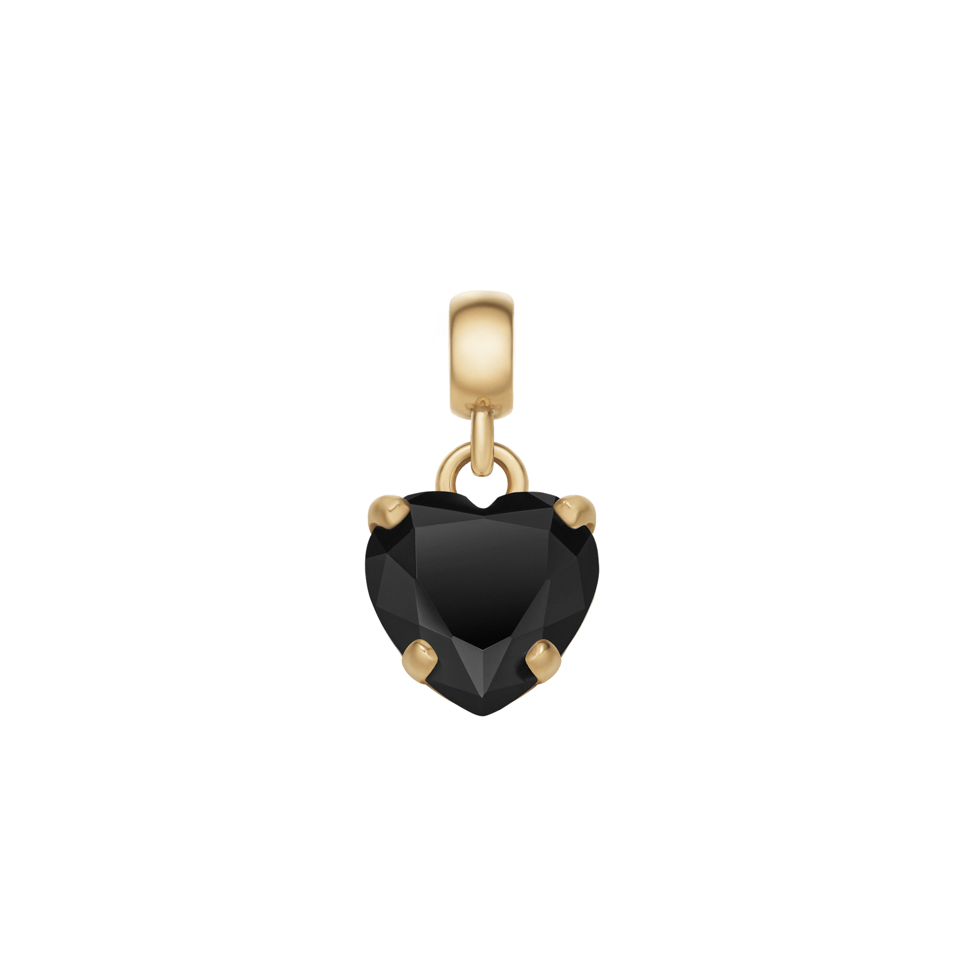 Heart Black Crystal Charm G