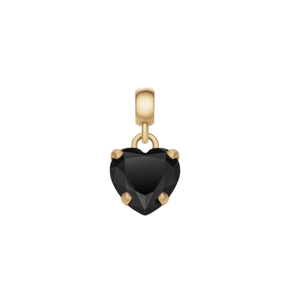 Heart Black Crystal Charm G