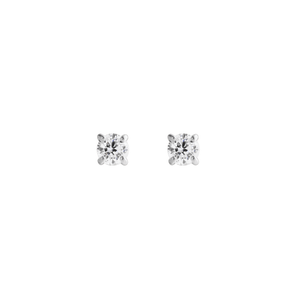 Mirelle Solitaire Stud Earrings Silver