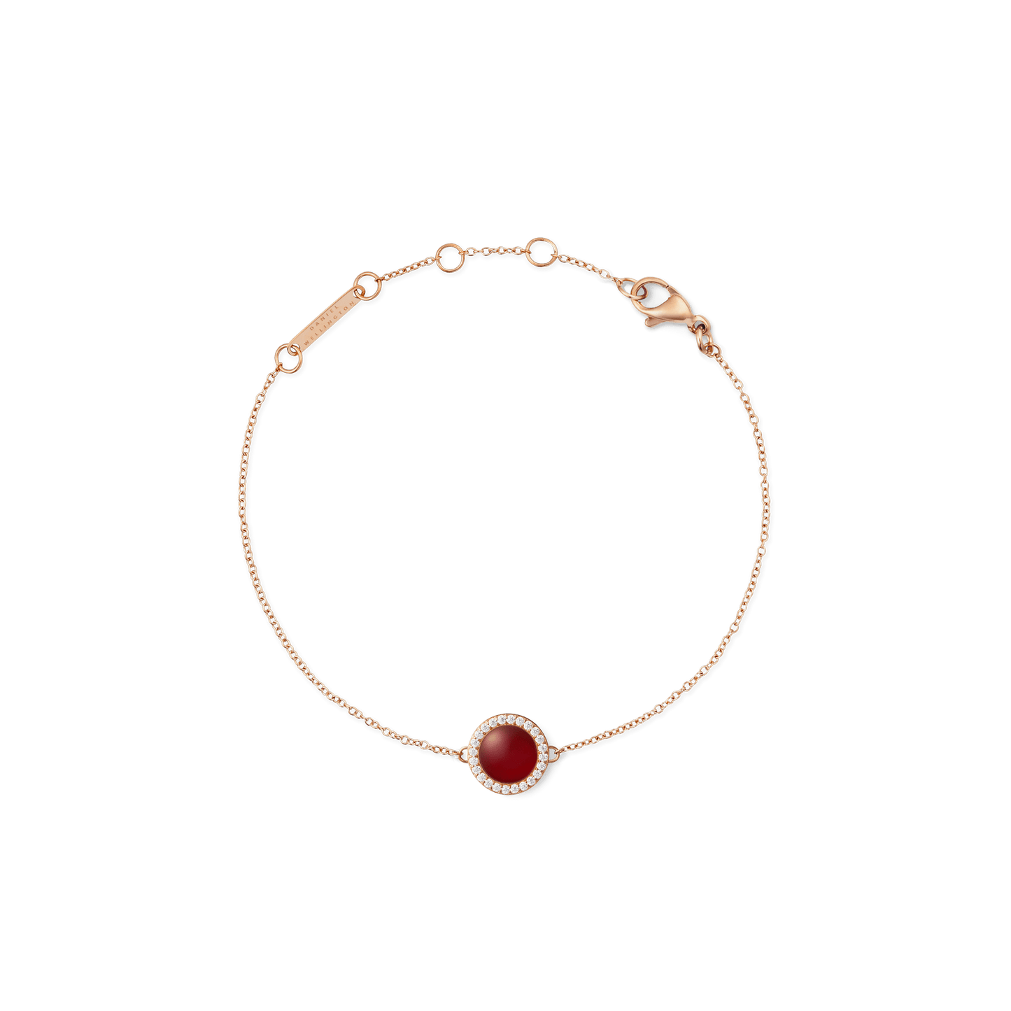 Audrey Bracelet  Red Agathe Rose Gold