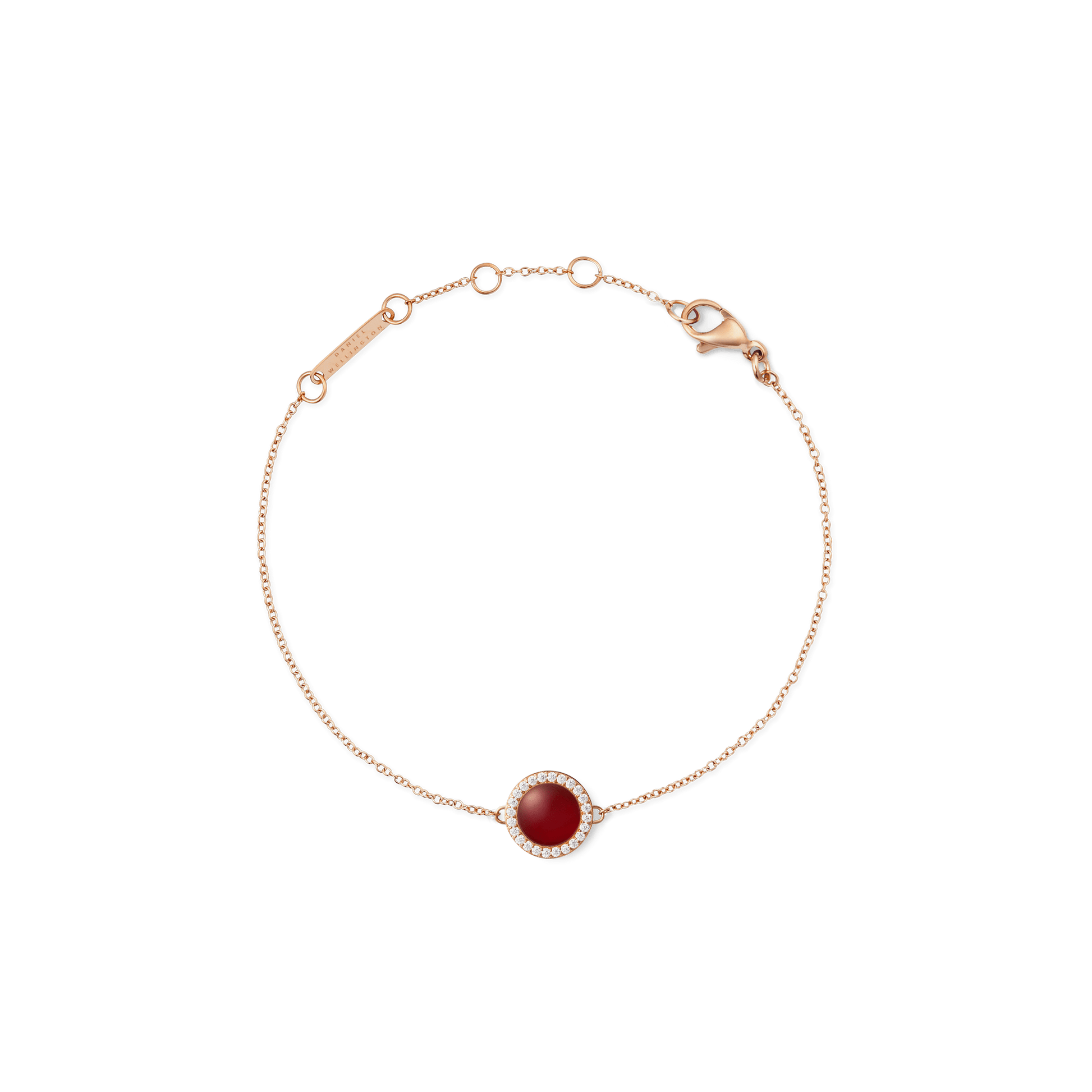 Audrey Bracelet  Red Agathe Rose Gold