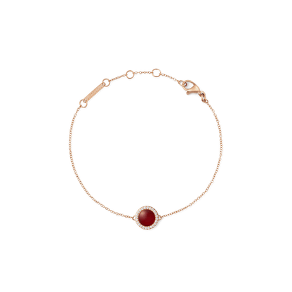 Audrey Bracelet  Red Agathe Rose Gold