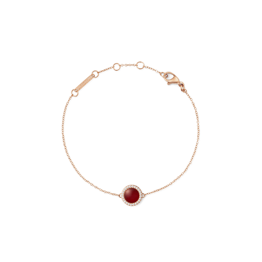 Audrey Bracelet  Red Agathe Rose Gold