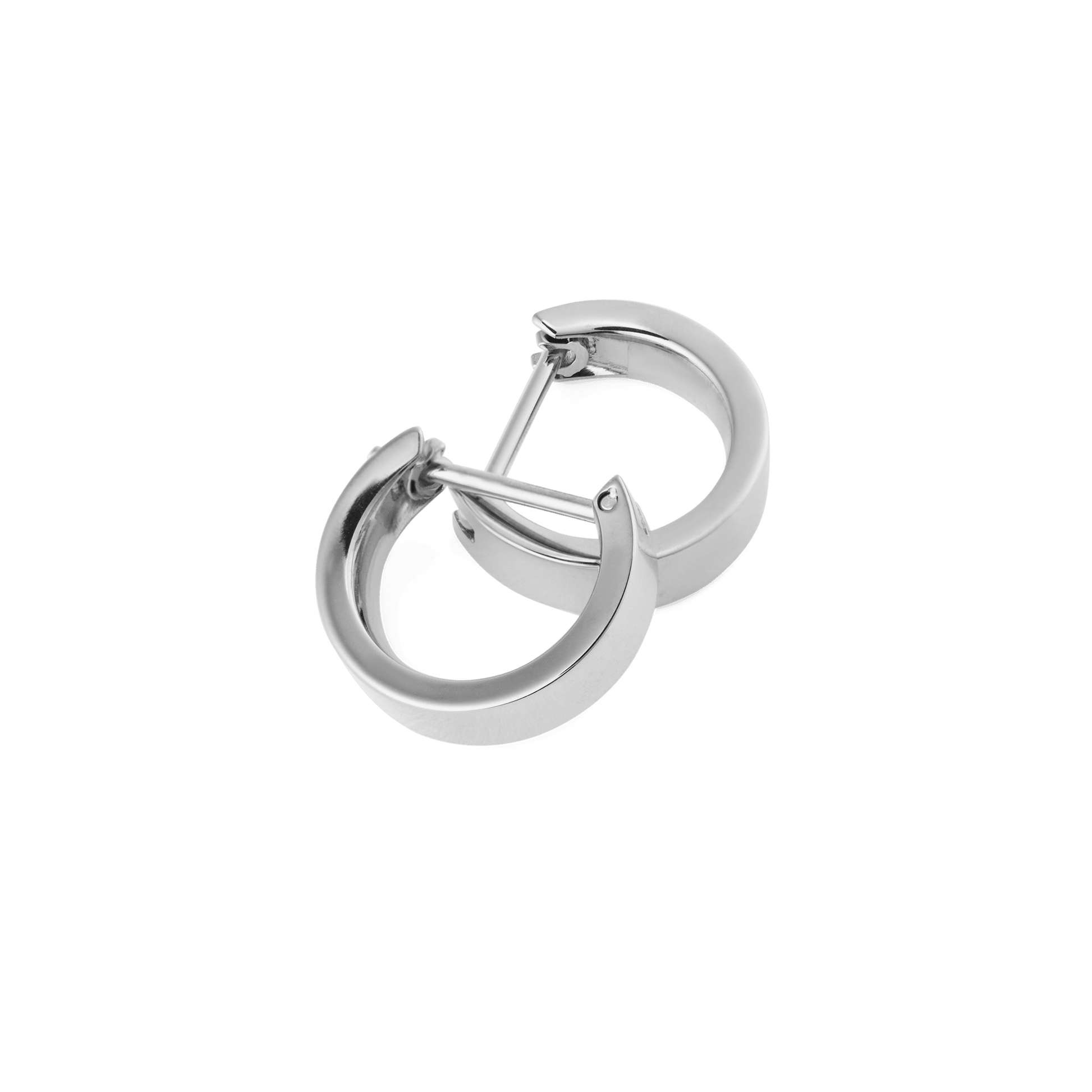 Line Earrings Polished Silver 3.5mm