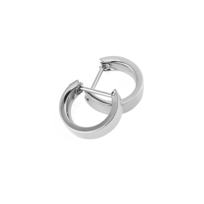 Line Earrings Polished Silver 3.5mm