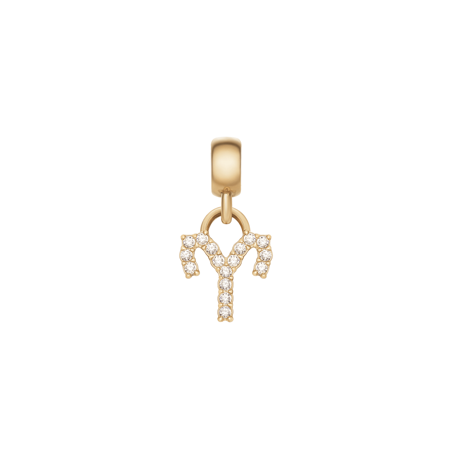 Crystal Zodiac Charm Gold