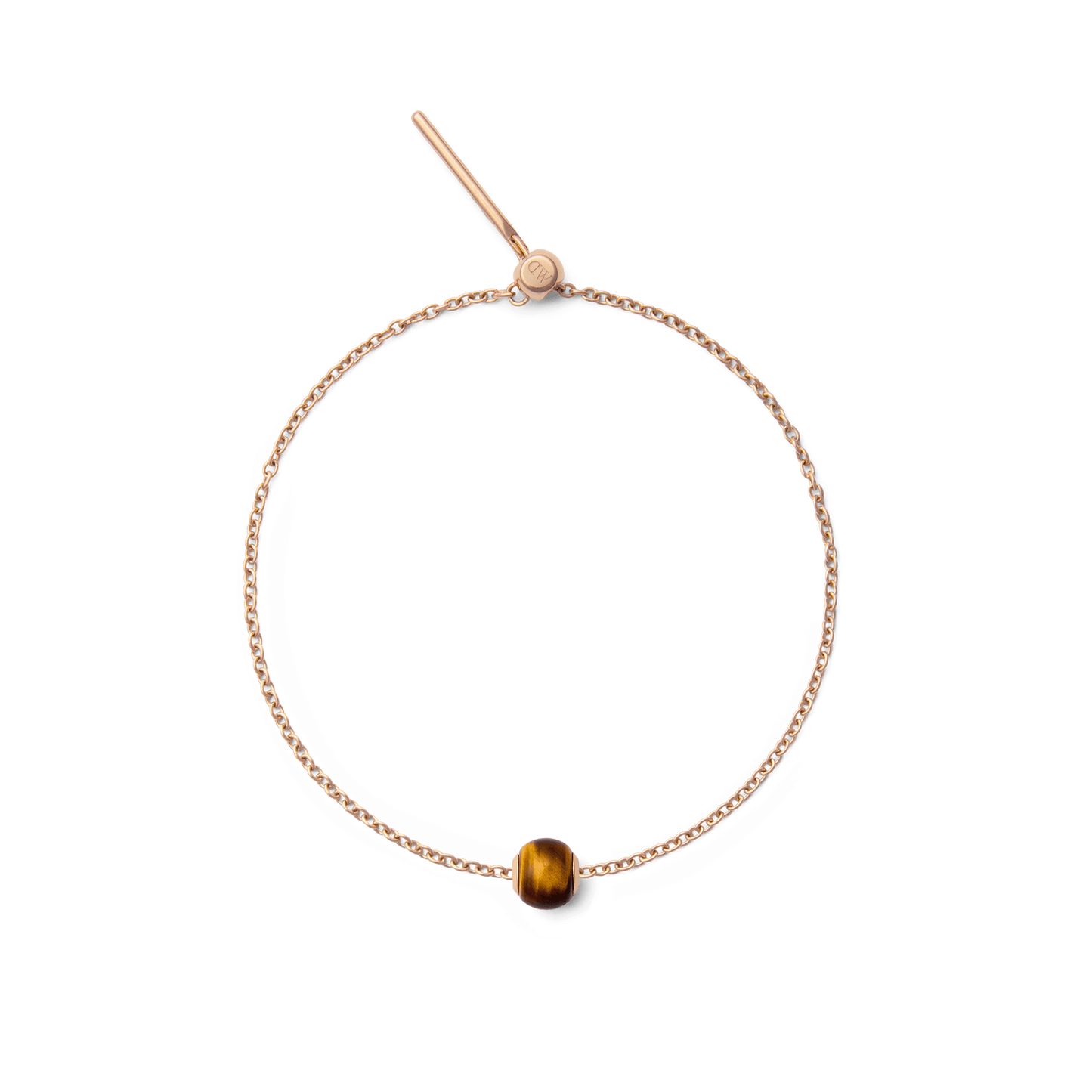 Tiger eye Orb  Rose Gold charm