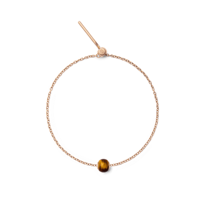 Tiger eye Orb  Rose Gold charm