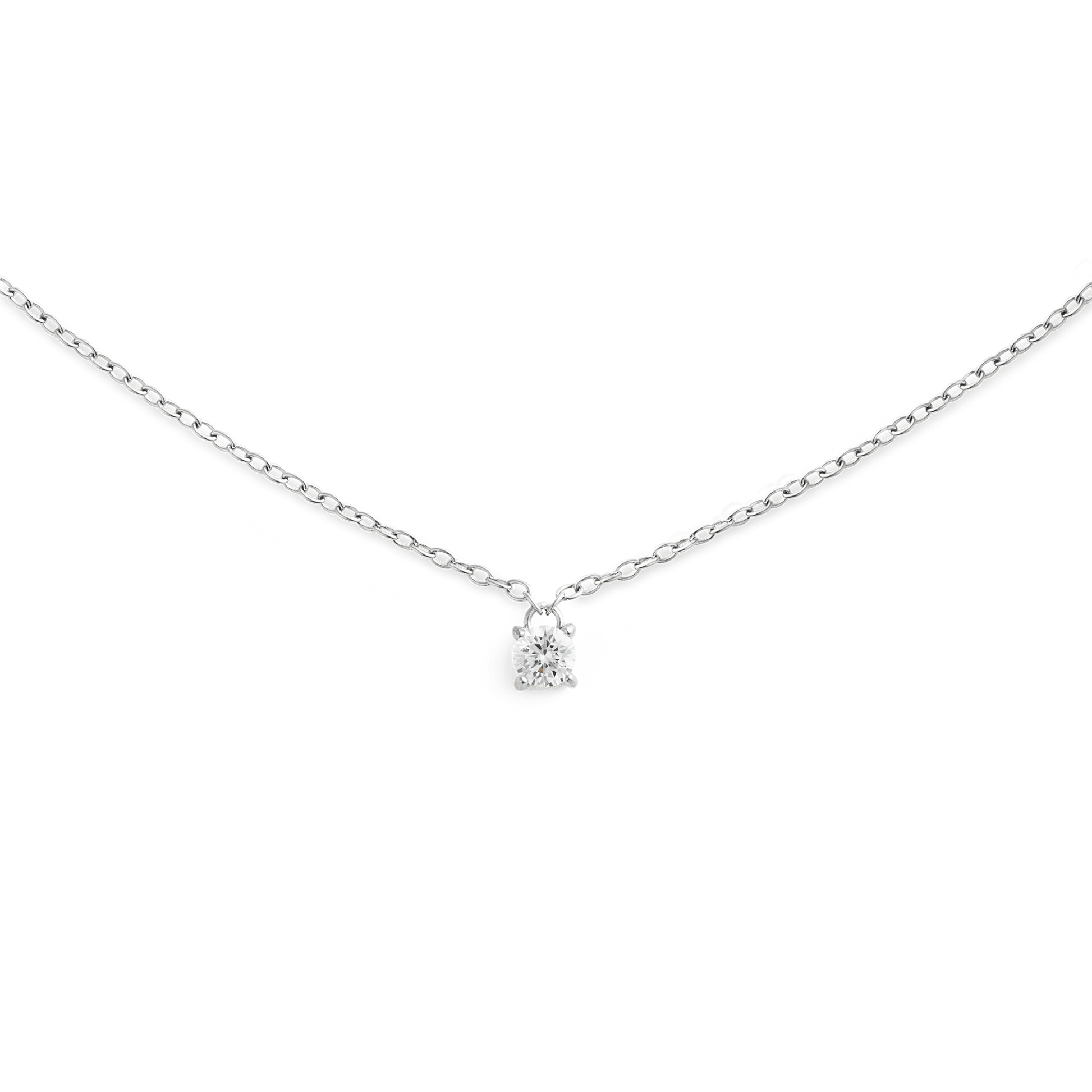 Mirelle Solitaire Necklace Silver