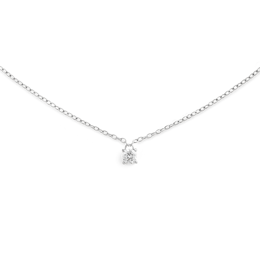 Mirelle Solitaire Necklace Silver