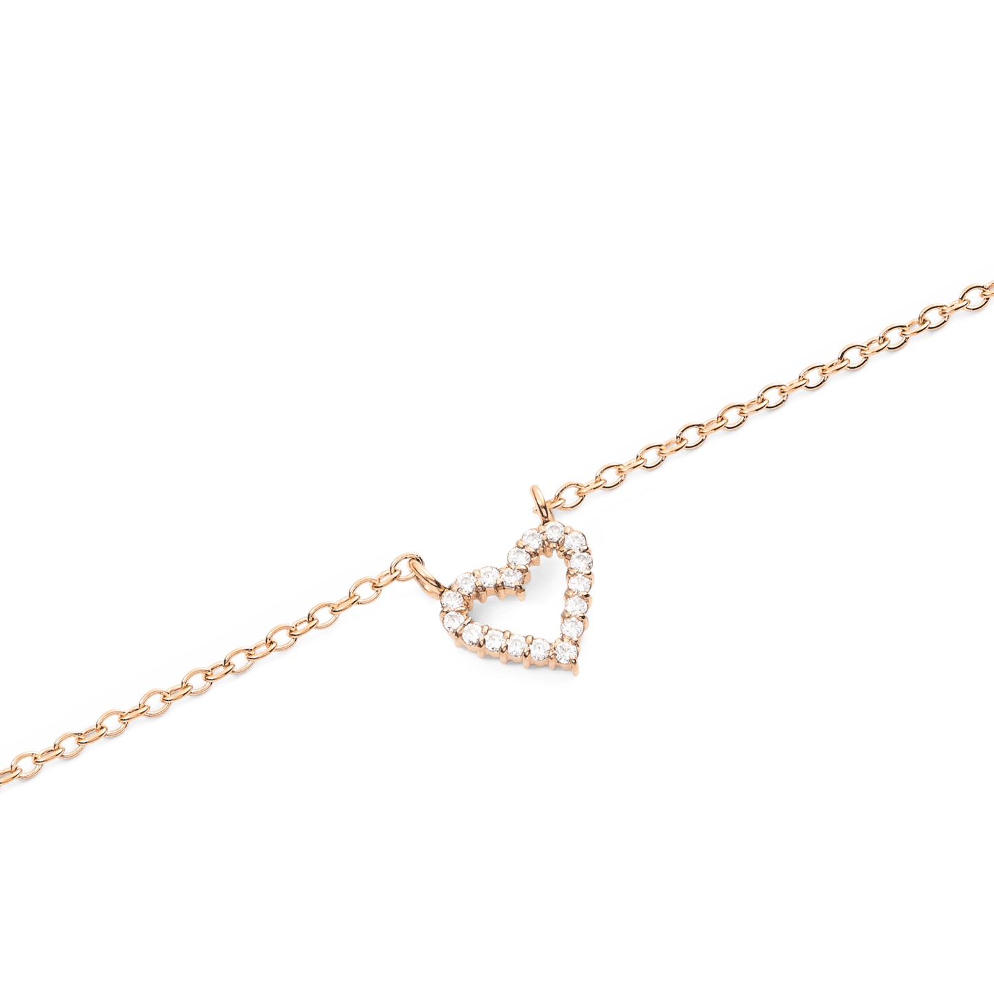 Mirelle Heart Necklace Rose Gold