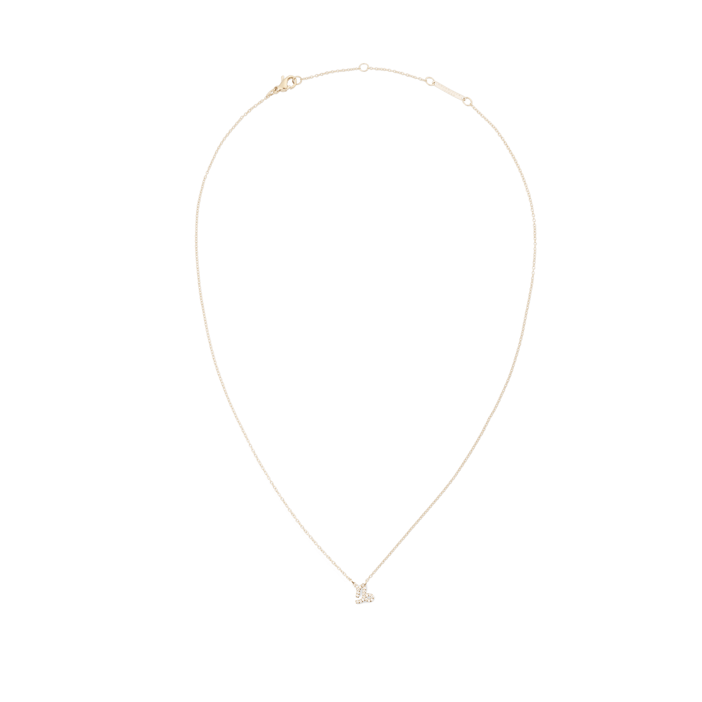 Crystal Zodiac Chain Necklace Gold