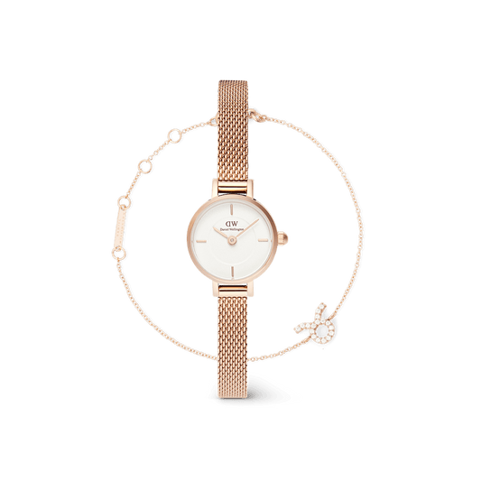 Petite Mini & Zodiac Bracelet Rose Gold Set