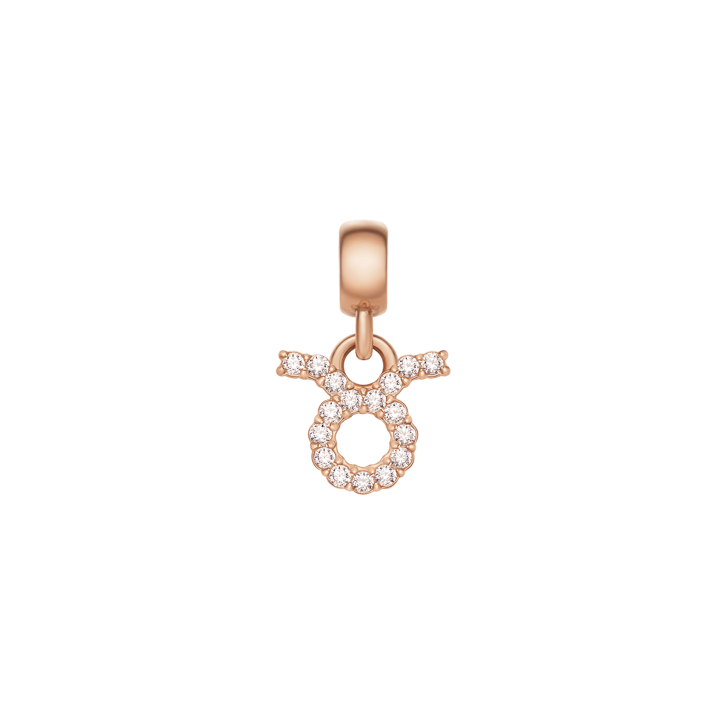Crystal Zodiac Charm Rose Gold