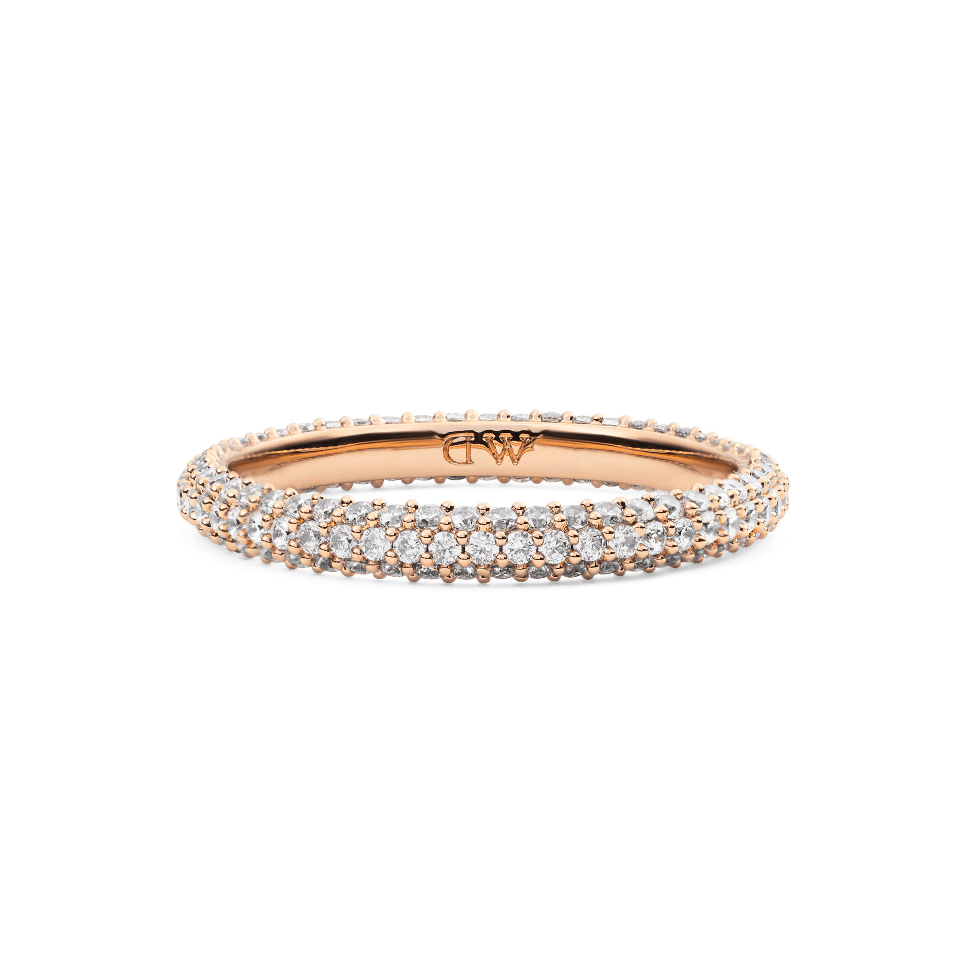 Pavé Ring Rose Gold 3 mm