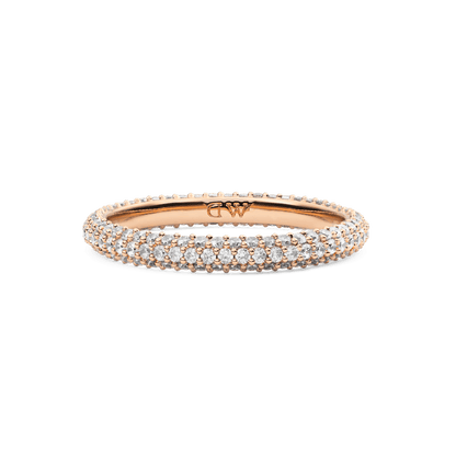 Pavé Ring Rose Gold 3 mm