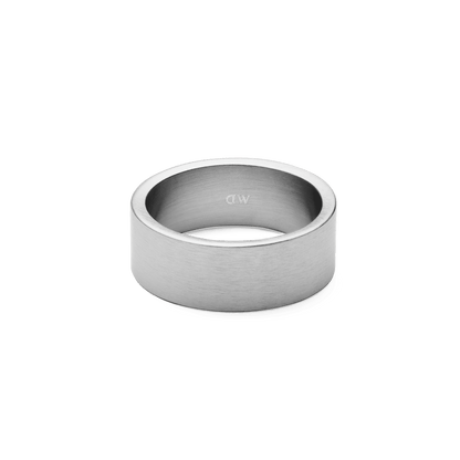 Line Ring Brushed Silver 8mm