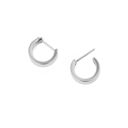 Line Earrings Polished Silver 3.5mm