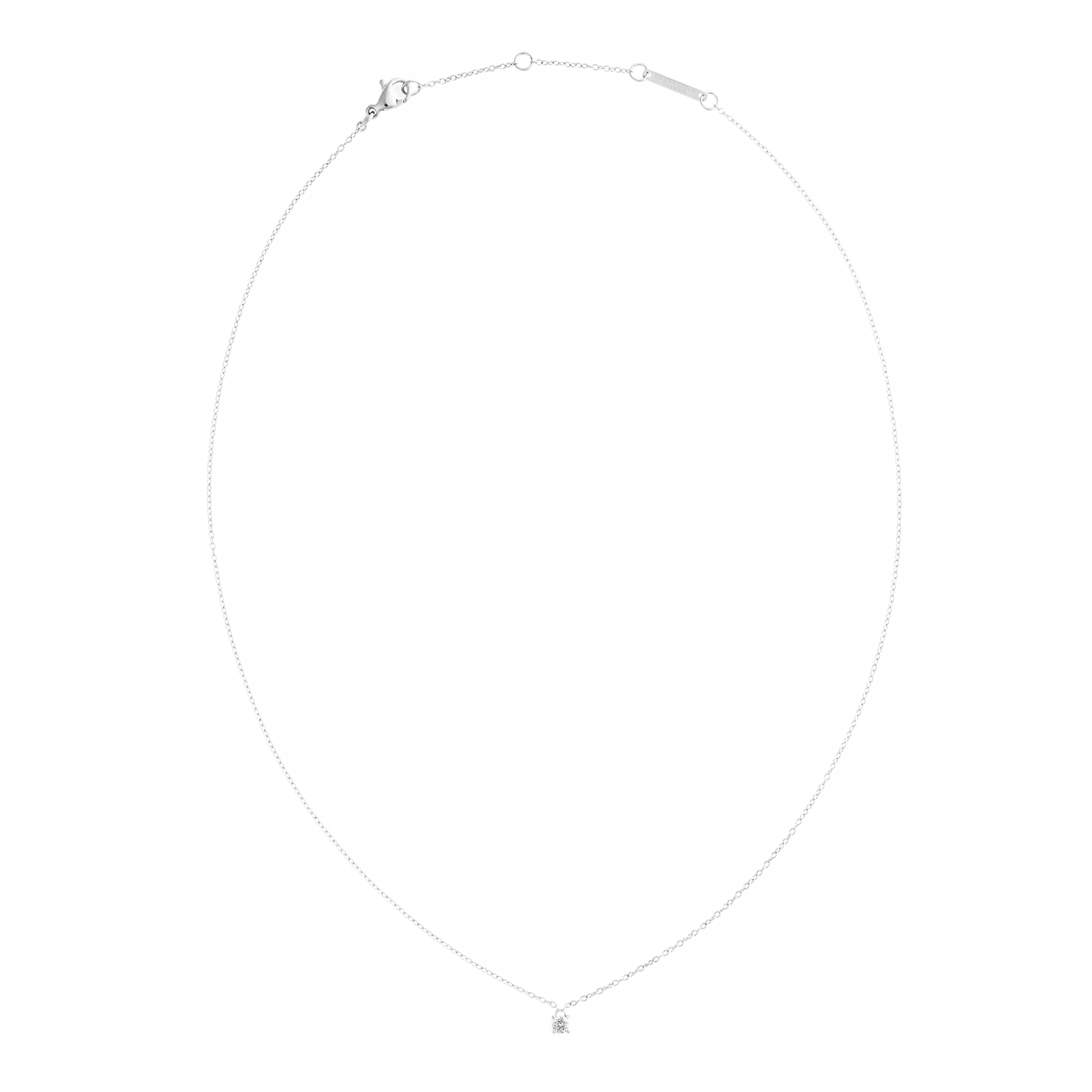 Mirelle Solitaire Necklace Silver