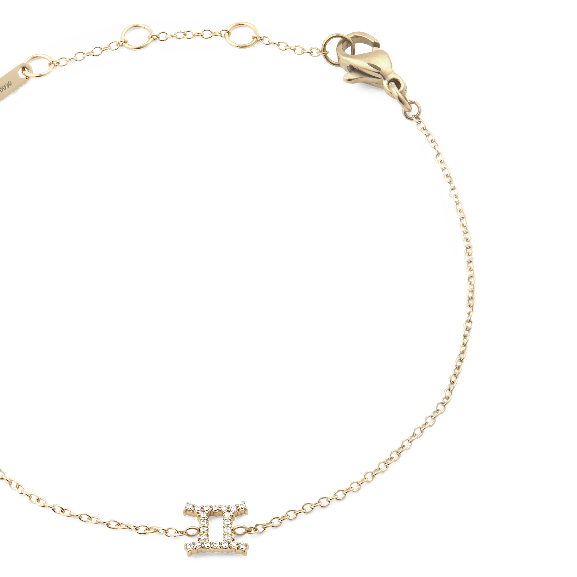 Crystal Zodiac Chain Bracelet Gold