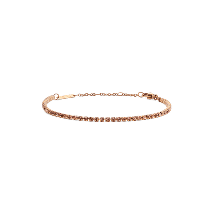Classic Tennis Bracelet Apricot Rose Gold