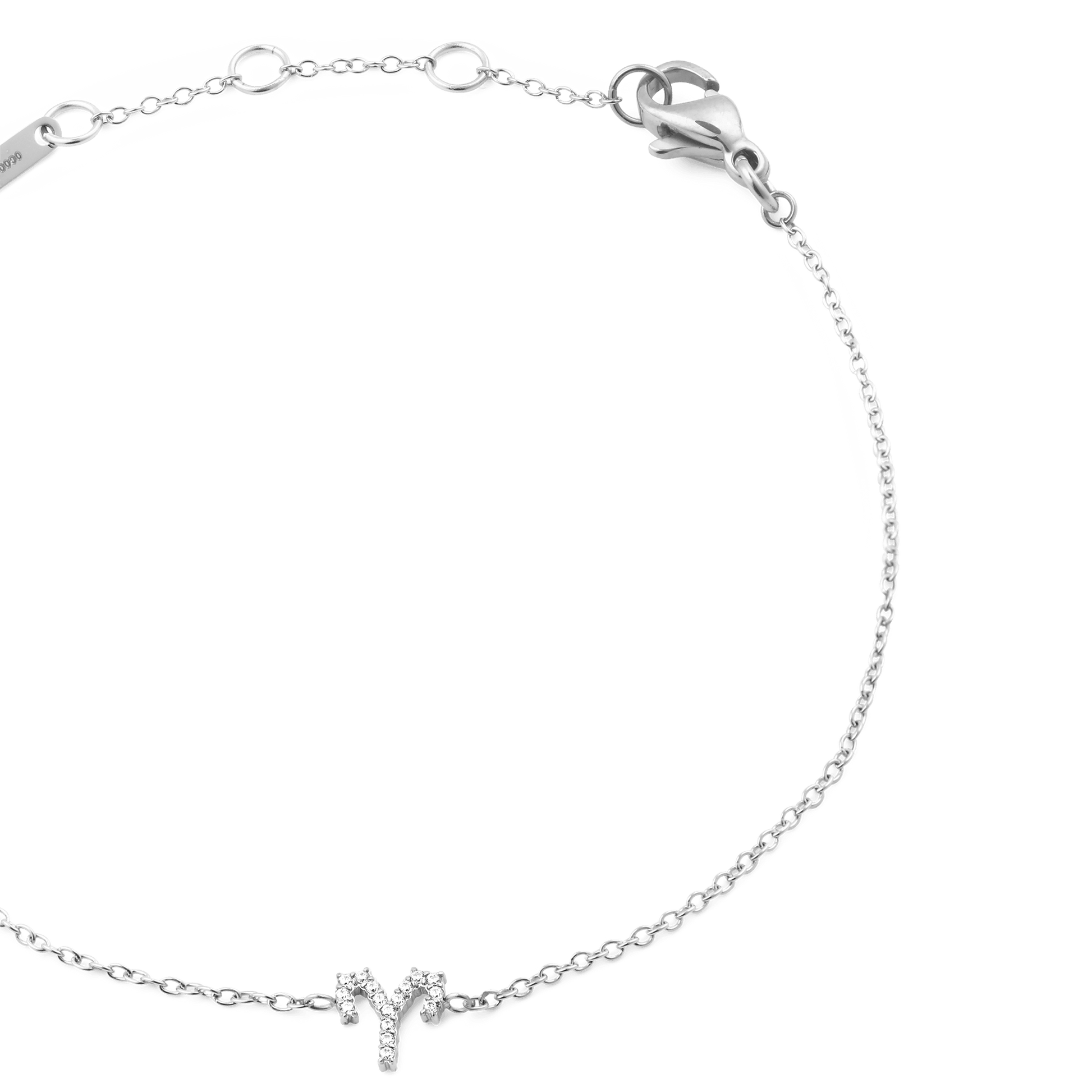 Crystal Zodiac Chain Bracelet Silver