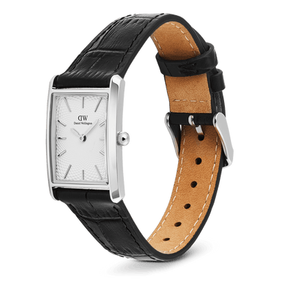 Bound Black Crocodile Guilloché Silver