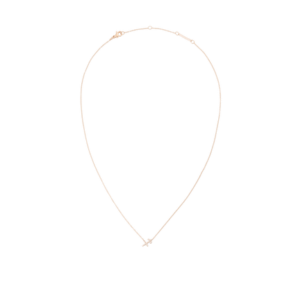 Crystal Zodiac Chain Necklace Rose Gold