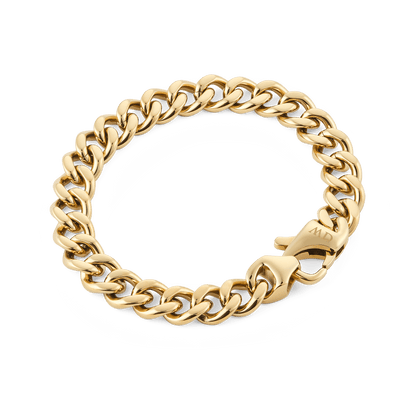 Ellipse Cuban Chain Bracelet Gold