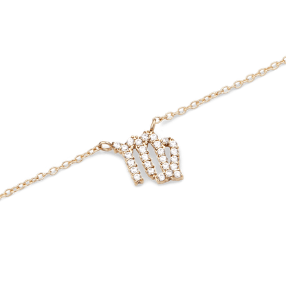 Crystal Zodiac Chain Necklace Gold