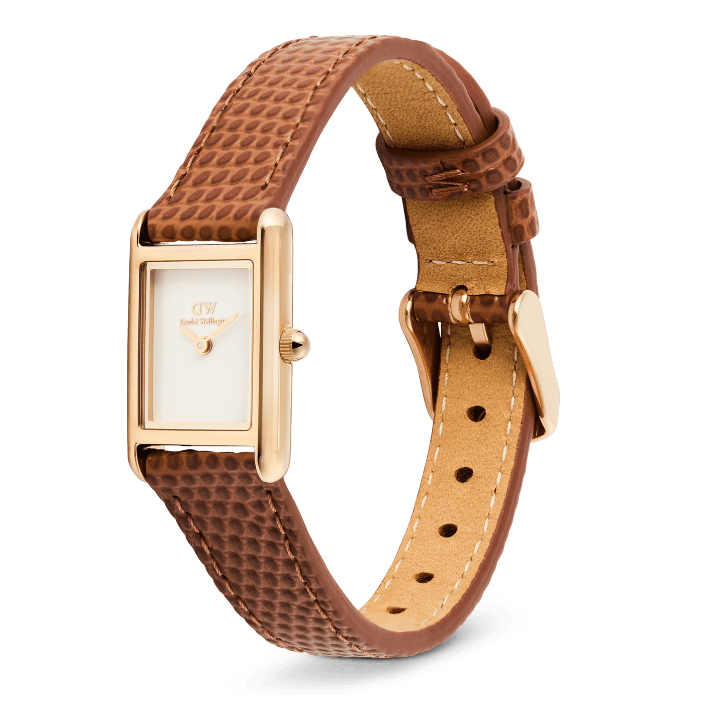 Bound Mini Light Brown Lizard Rose Gold