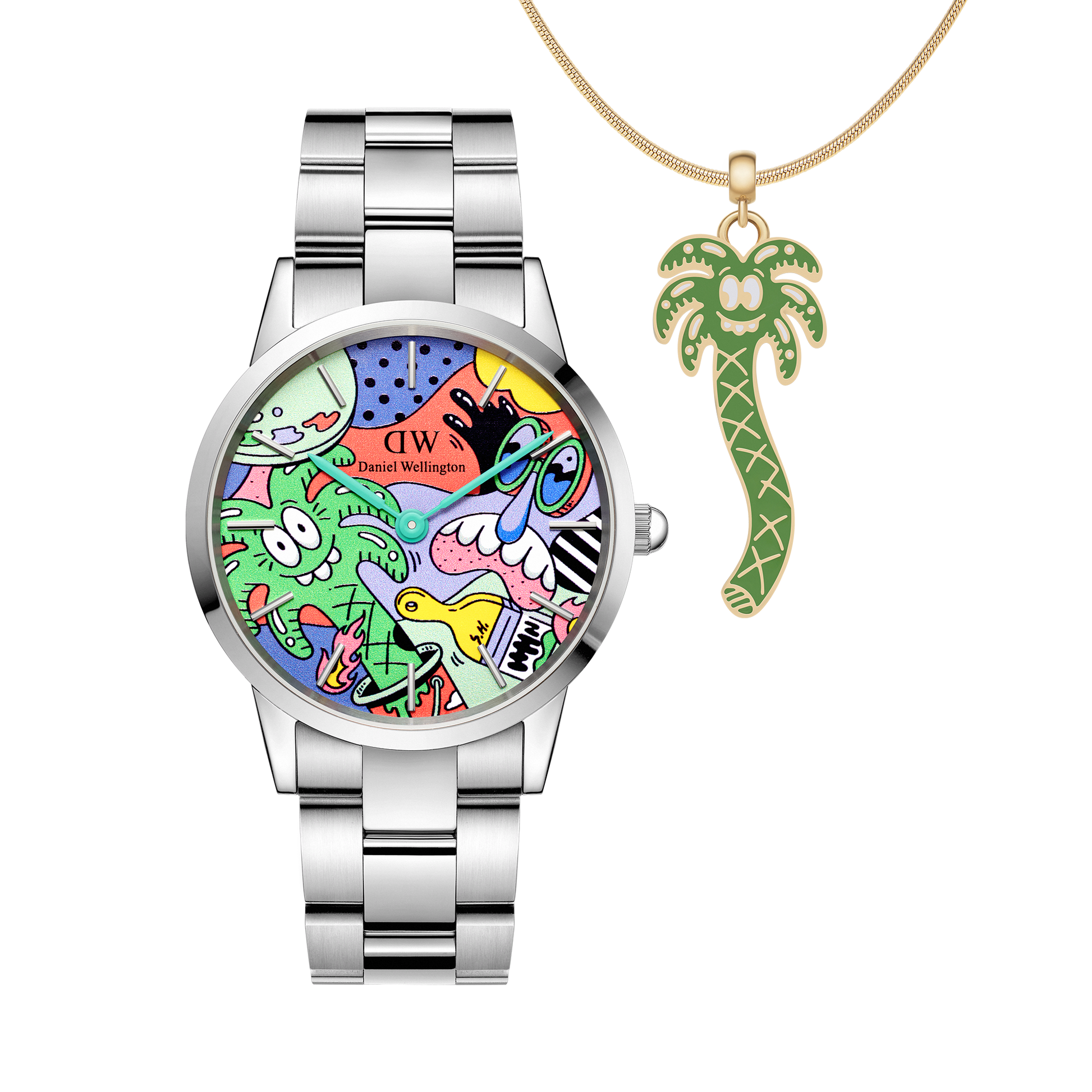 Steven Harrington x DW SET: Iconic Link Multicolor & Palm Tree Charm