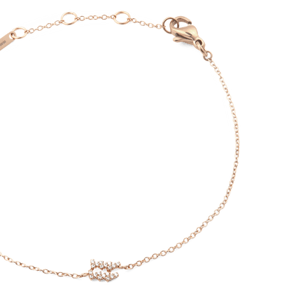 Crystal Zodiac Chain Bracelet Rose Gold