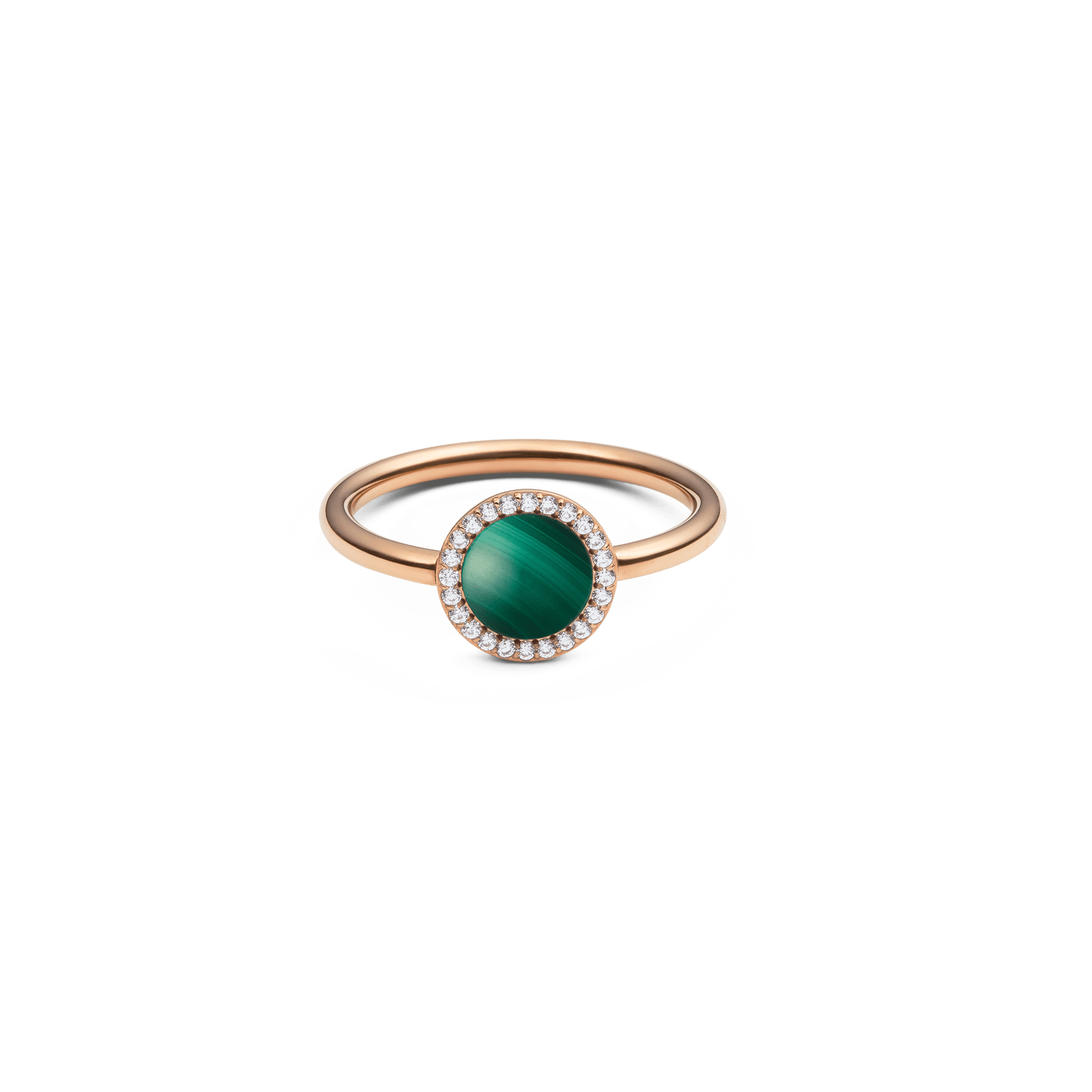 Audrey Ring Malachite Rose Gold