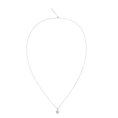 Heart White Crystal Charm S925 Sterling Silver