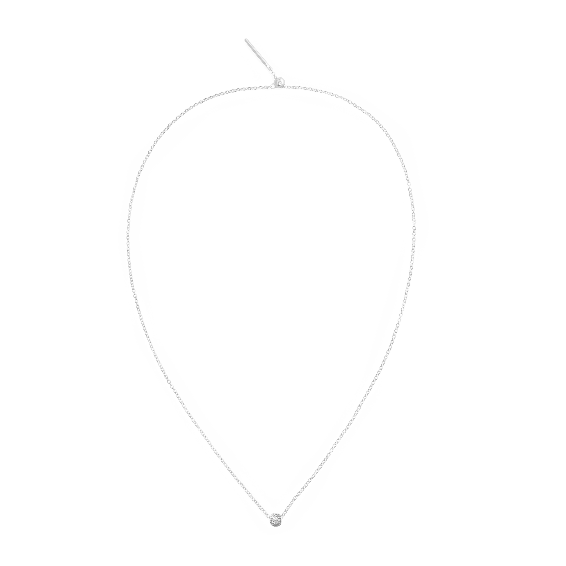 Pavé Orb White Crystal Charm