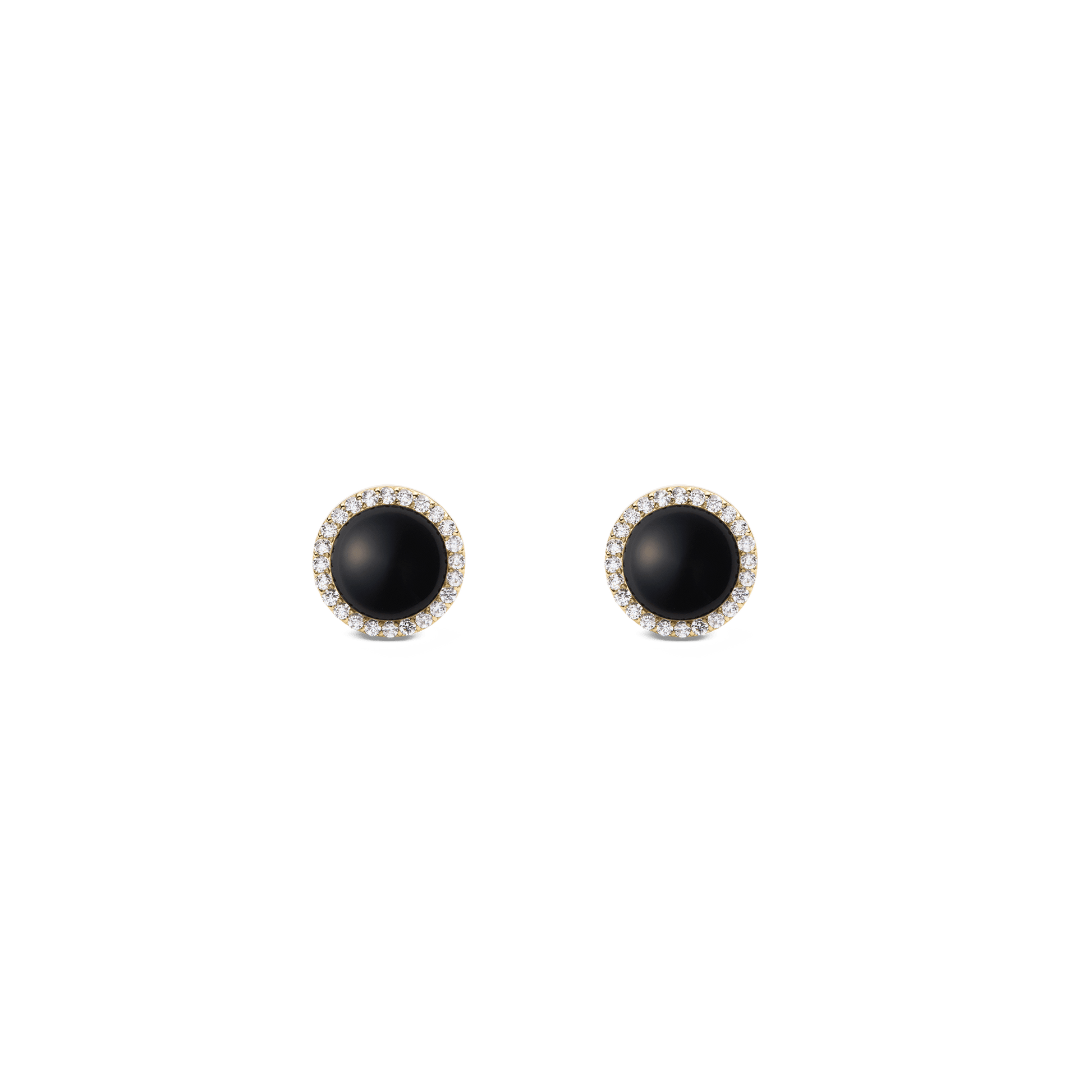 Audrey Earrings Black Agathe Gold