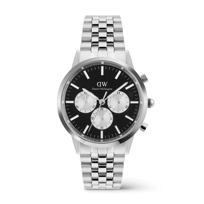 Iconic Chronograph Arch 5-Link Onyx Panda Silver