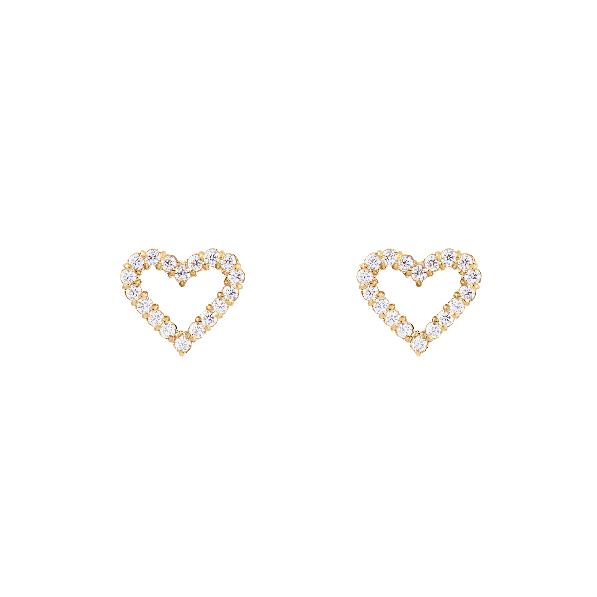 Mirelle Heart Earrings Gold
