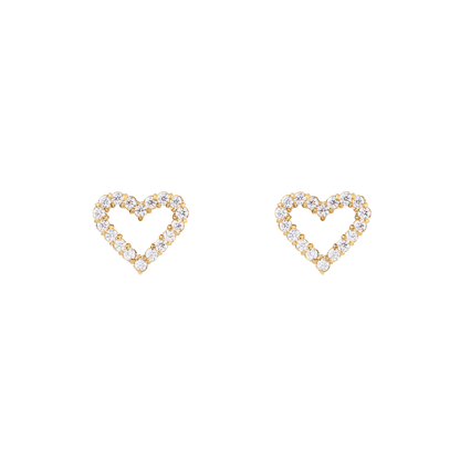 Mirelle Heart Earrings Gold