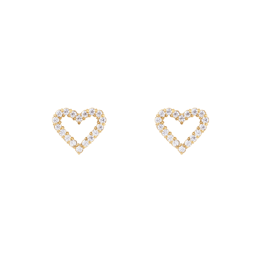Mirelle Heart Earrings Gold