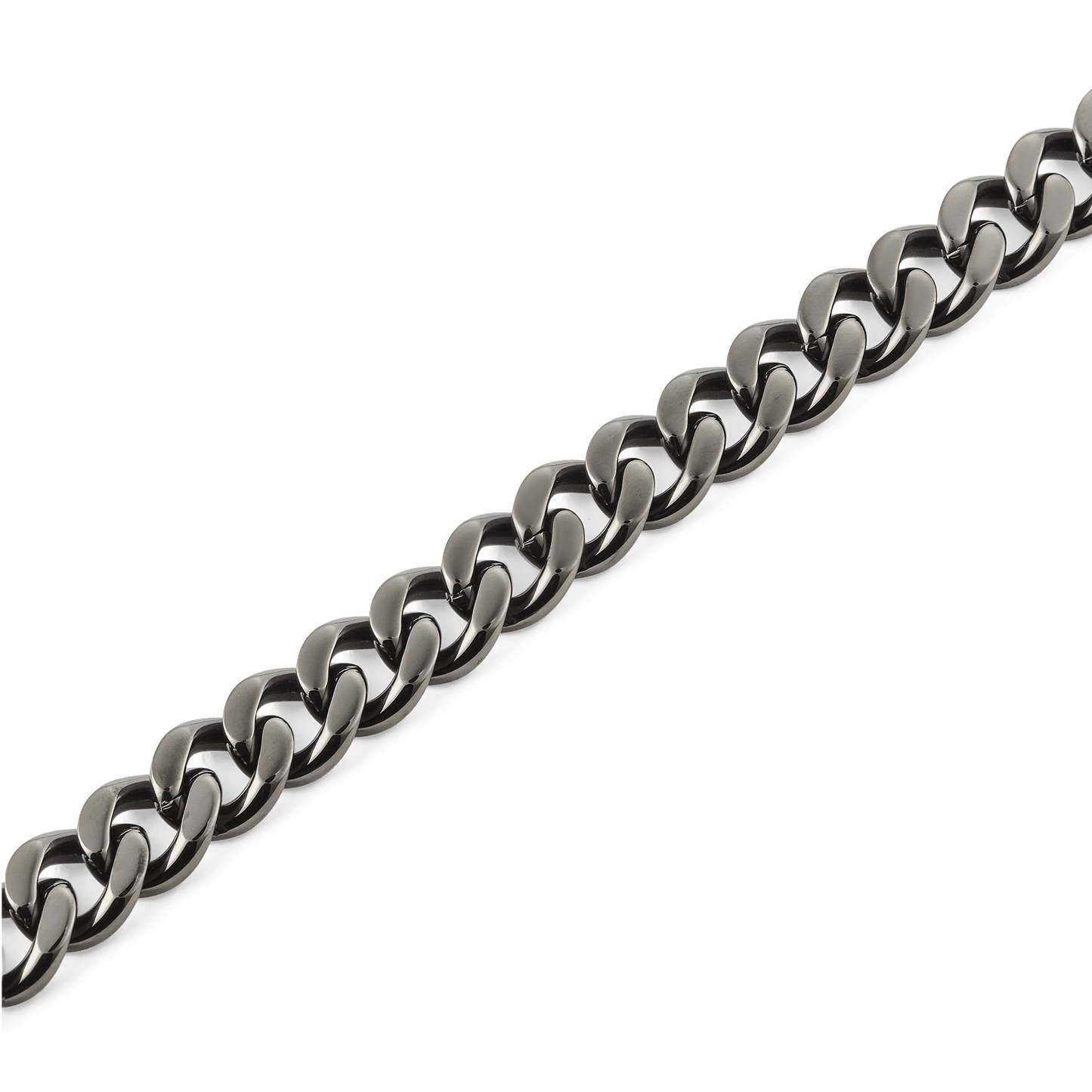 Ellipse Cuban Chain Necklace Graphite