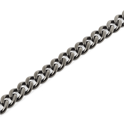 Ellipse Cuban Chain Necklace Graphite