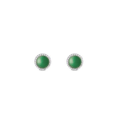 Audrey Earrings Jade Silver