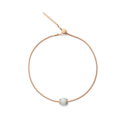 Amazonite Crystal Orb Rose Gold Charm