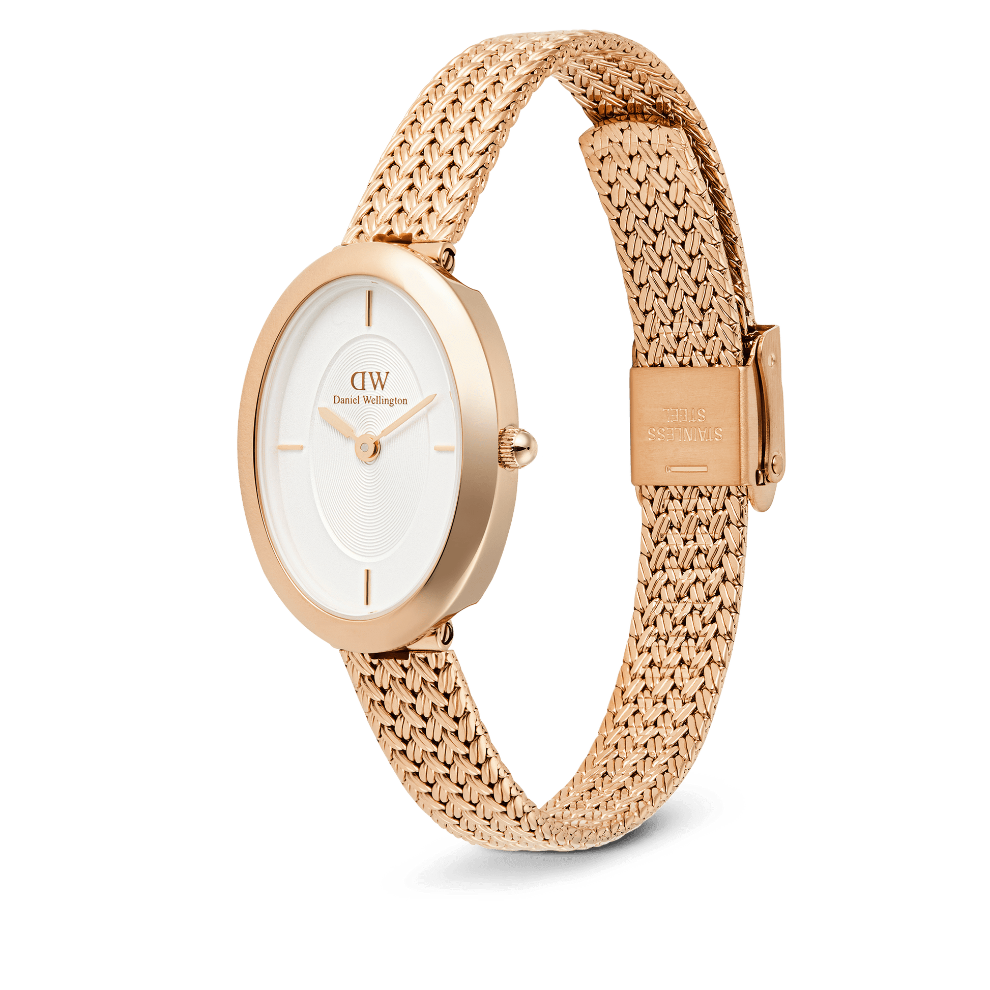 Juliette Braided Mesh White Sunray Rose Gold