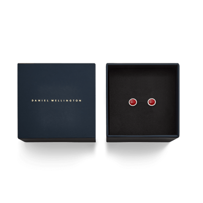 Audrey Earrings  Red Agathe Silver