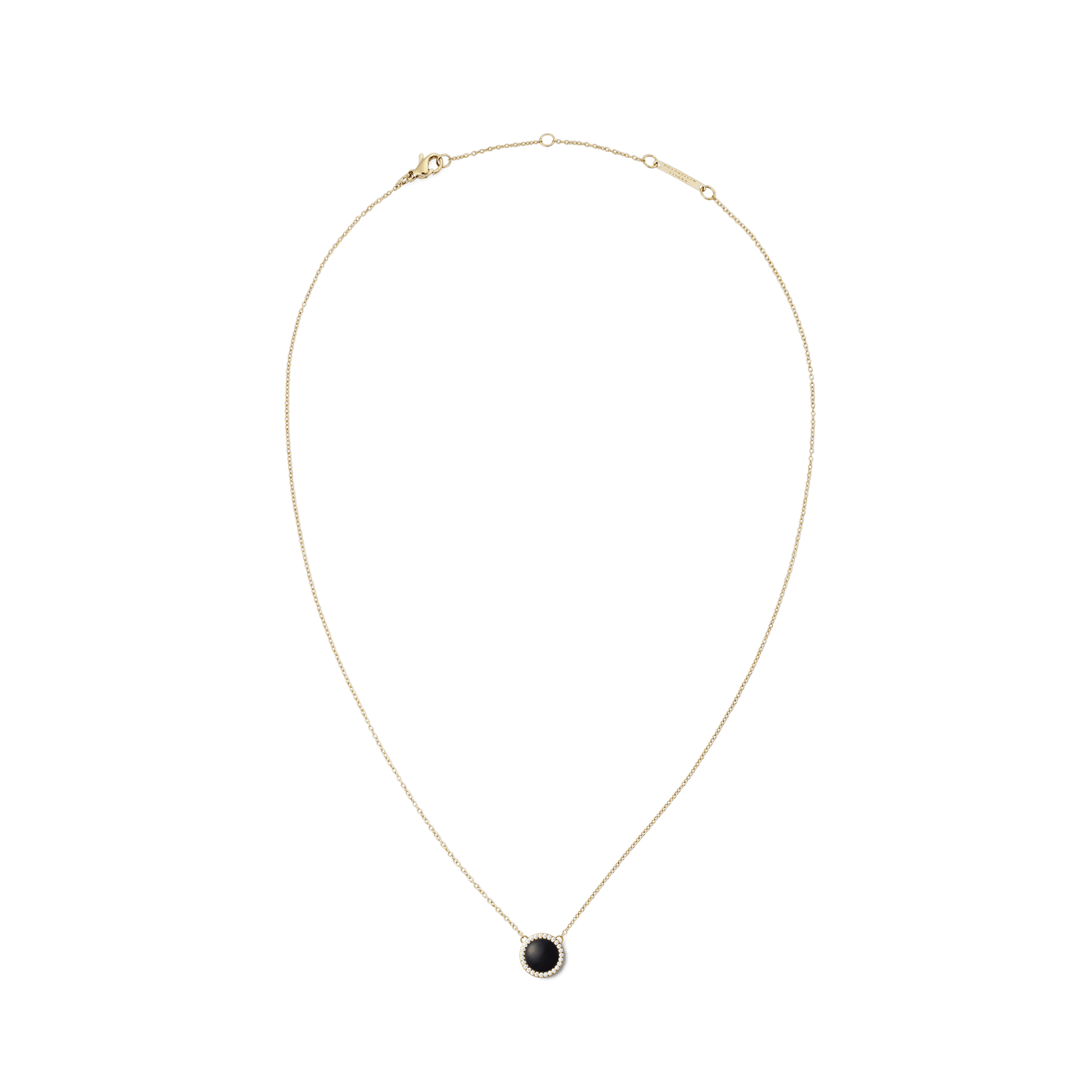 Audrey Necklace Black Agathe Gold