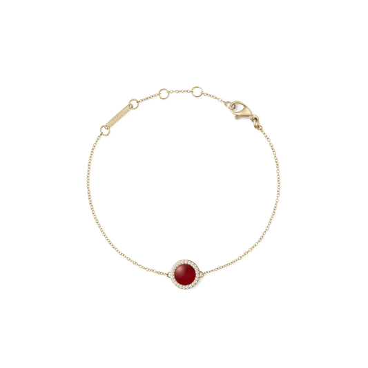 Audrey Bracelet Red Agathe Gold